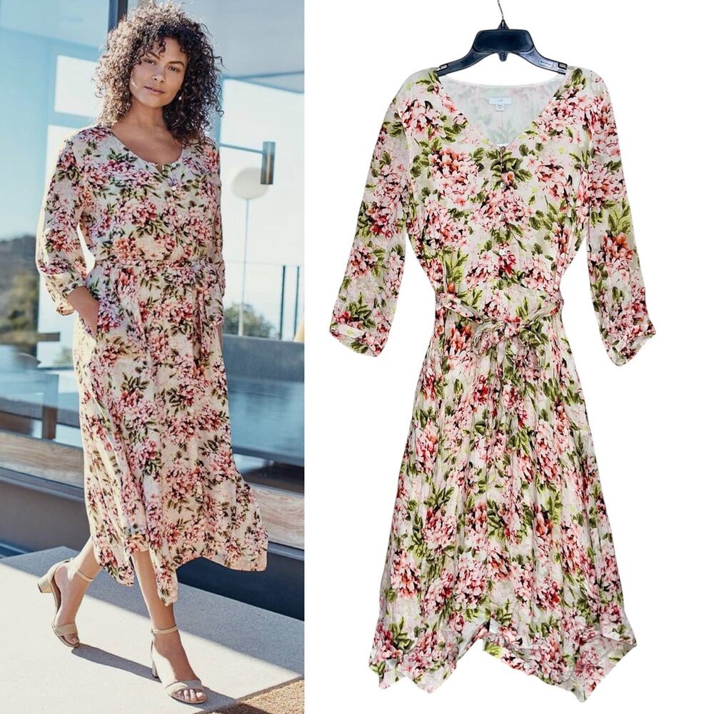 J. Jill Floral Midi Dress Petite